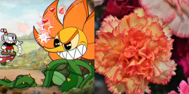 Cuphead Cagney Carnation and Orange Carnation