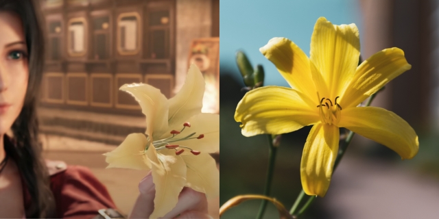 Final Fantasy Aeriths Flower and Yellow Lily